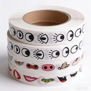 Mini Waterproof Paper Adhesive Cartoon Stickers for Kids DIY Craft Supplies for Notebooks and Candles