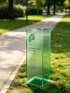 Minimalist Crystal Acrylic Floor Sign Freestanding Outdoor Garden Information Display Stand Aesthetic Landscape Decor Plaque