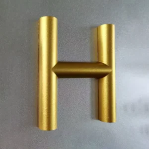 Minimalist Round and Curved 3D Metal Letters for Event Decor Advertising Signage