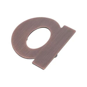 Minimalist Stainless Steel Door Number Brushed Bronze Finish Floating House Address Number for Home Decor