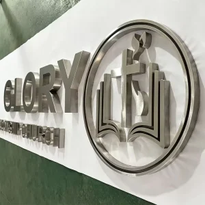 Mirror Silver Stainless Steel Business Metal Sign Letters Signage Logo Decorative Electronic Signage Company Storefront Signage