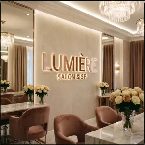 Modern 3D LED Backlit Sign Board Custom Stainless Steel Letters for Office Reception Wall Business Logo Illuminated Signage