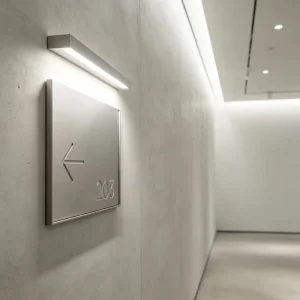 Modern 3D Stainless Steel Metal Signs Directional Signage for Office Hotel School Easy Install