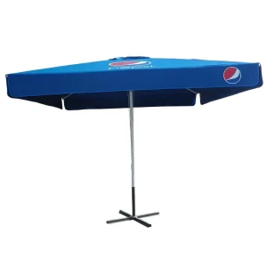 Modern 4x4M Square Shape Waterproof Customizable Sunshade Beach Umbrella Outdoor Advertising Parasol Patio Dining Stylish