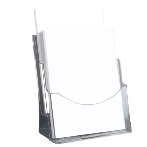 Modern Acrylic Sign Holder Display Stand A4 A5 Table Top Pre-Assembled for Brochure Magazines Holder