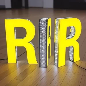 Modern Aluminum Trimless Front Lit LED Letters for Advertising Directional Decoration IP65 Waterproof Office Building