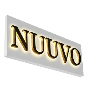 Modern Custom Backlit LED Lighted Metal Letters Sign Stainless Steel Shop Front Signage Hotel Office
