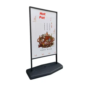 Modern Customized Outdoor Waterproof Windproof Freestanding Poster Stand Billboard Display Rack Vertical Landing Display