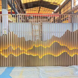 Modern Decorative Stainless Steel Wall Panels Indoor or Outdoor Use for Modern Background or Display Shelves