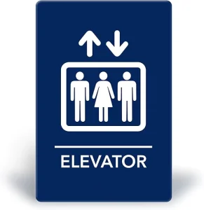 Modern Design Factory Customized Elevator Sign Acrylic Raised Icons Lettering Braille for Accessibility Screw