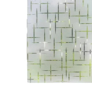 Modern Design PVC One way Privacy Window Film Frosted Cross Decoration Electrostatic Adsorption Window Film