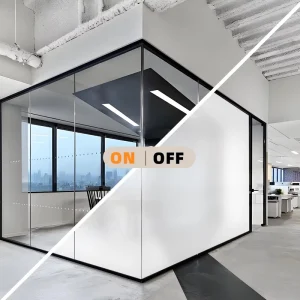 Modern Design Self Adhesive PDLC Smart Switchable One Way Mirror Dimming Window Electrochromic Glass For Hotel Decorative