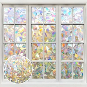 Modern Frosted Decorative Window Film Colorful Patterns Self-Adhesive Strong Privacy Glass Home Office Opaque Stained Roll