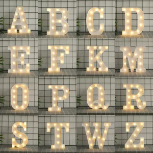 INS Factory 26 English Letter LED Symbol Modeling Lights Wedding Night Birthday Confession Lights 1 Year Electronic Signs