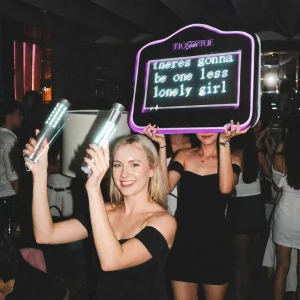 Modern Night Club Custom Scrolling LED Acrylic UV Coated Message Board Sign Display Bottle Service Presenter Light