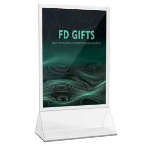 Modern Portable Acrylic Silk Screen Printed Table Counter Top Menu Card Display Sign Stand