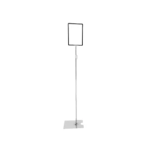 Modern Portable Foldable Adjustable Height Iron Tabletop Display Stand Sign Holders Slot-in Frames Powder Coated Black