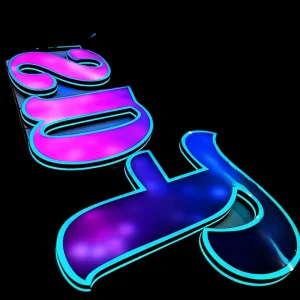 Modern RGB Letter LED Sign Custom Frontlit Acrylic 3D Channel Letter LED Illuminated Advertising Signs LED Sign for Decoration