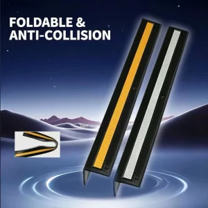 Modern Rubber Injection Wall Corner Guard Reflective Anti-Collision Strip Urban Roadway Column Protection Black Yellow Flashing
