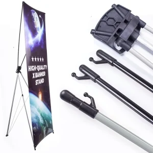 Modern Style Custom Portable Retractable X Banner Stand 60x160cm & 80x180cm Indoor Outdoor Exhibition Advertising Photo Display