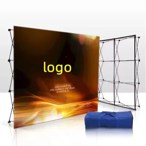 Modern Style Durable Roll up Media Banner Foldable Aluminum Frame Trade Show Pop up Display Backdrop Banner Stand for Promotion