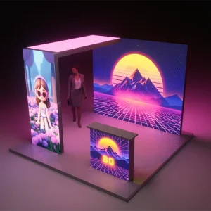 Modern Tension Fabric Exhibition Light Box 3*6 Trade Show Booth Display Seg Lightbox