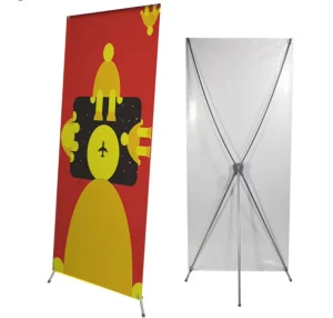 Modern X Banner Stand for Outdoor Advertising PVC Wind Waterproof Eco Friendly Foldable Display Rack