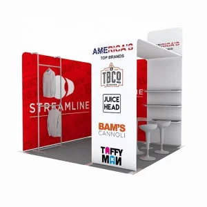 Modular 3*3m Aluminum Profile Modern Design 10x10ft for Trade Show Equipment Exhibition Booth Portable Durable Easy Setup