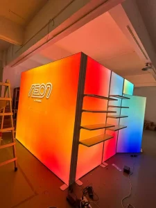 Modular Easy Install Exhibition Stand Profile Trade Show Booth Storage Wall Fabric Light Boxes
