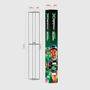 Modular Exhibition Light Box Booth Display Four Side Tower System Reusable Fabric Frame Trade Show Display