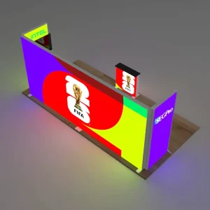 Modular Exhibition Light Box Trade Show Booth Floor Standing Aluminum Profile with LED Backlit Displays