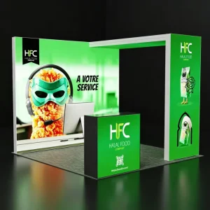 Modular Fabric Booth 3x3m H Joint Connect Unlimited Width