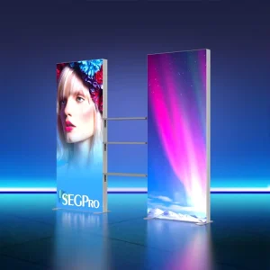 Modular Frameless Dye Sublimation LED Light Box with Shelves Trade Show Booth Portable Easy Assembly