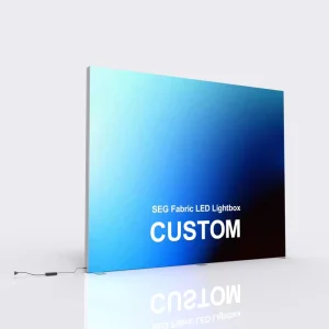 Modular Heavy Duty LED Backlit Exhibition Booth Aluminum Frame Tension Fabric L Shape Layout Customizable Design Easy Assembly
