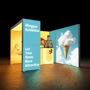 Modular LED Backlit SEG Fabric Light Box Customized Size Indoor Outdoor Use Silver Black Aluminum Frame Trade Shows Exhibitions