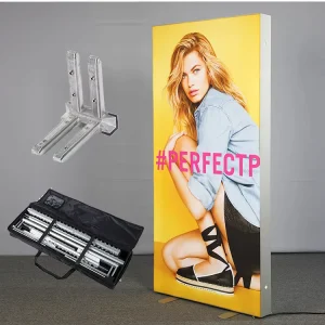 Modular Lightbox 8cm Width Rectangular Durable Weight for Shopping Malls Mobile Led Advertising Fabric Light Box
