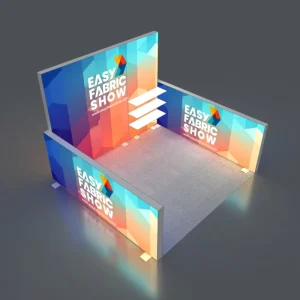 Modular Lightbox Advertising Tension Fabric Backdrop Stand Aluminum PVC Frame Custom Sizes Easy Assembly Integrated Trade Shows