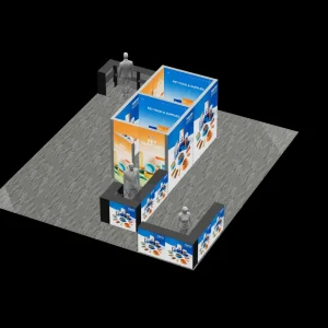 Modular Pet Expo Booth Backwall Light Box Space Saving Reusable SEG Fabric Dye Sublimation Display Pet Food Trade Show