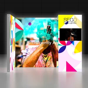 Most Popular High Quality Modular Aluminum SEGO Advertising Portable Lightboxes 10x10ft Trade Show Booth Display China Lights