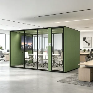 Movable Modular Soundproof Booth Acoustic Isolation Privacy Pod for Modern Commercial Office Workspace