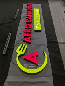 Multi Color Stainless Steel LED UV Face Light Letter Light Box Custom Indoor Restaurant Signage for Restaurant Hotel Sign