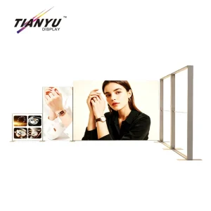 Multi Functional Prefabricated Modular Booths Pop Up Banner Display Trade Show Shelf Advertising Stand Gem Light Box