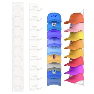 Multi Layer Slot Foldable Multifunctional Baseball Cap Rack Wall Mounted Wardrobe Hat Organizer Drill Free Display Storage Stand