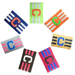 Multi color Print Pattern Football Team Long Armband football C Label Captain Label Sports Armband Football Match Armband logo