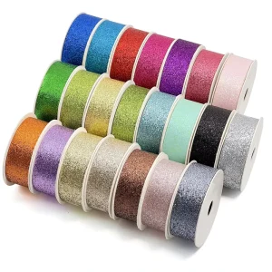 Multi-size Single-Sided Color Glossy Polyester Classic Fan Ribbon Packaging Sash Pearl Satin Ribbon