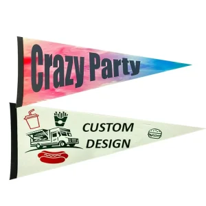 Multicolor Felt Advertising High School Vintage Sports Team Custom Hanging Wool Flag Blank Felt Pennants