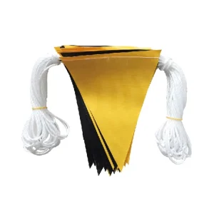 Multicolor Wall Hanging Display Triangle Traffic Safety PVC Caution Bunting Pennant Banner for Party Events Outdoor Decorations