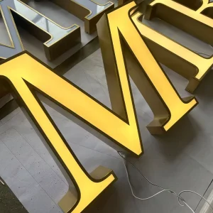Multicolour LED Lighted Letter with Stainless Steel Case Front Lit Letter Acryl Letter Sign LED Illumin Sign Custom Neon Sign