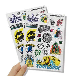 Multiple Designs Acceptable Custom Vinyl Sticker Waterproof Self Adhesive A4 A5 Sheet Kiss Cut Sticker Label Print Sticker