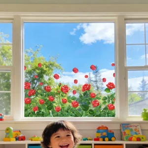 Multiple Fresh and Minimalist Window Decals for Shop Windows Glass Doors and Home Decor Static Cling Glass Stickers